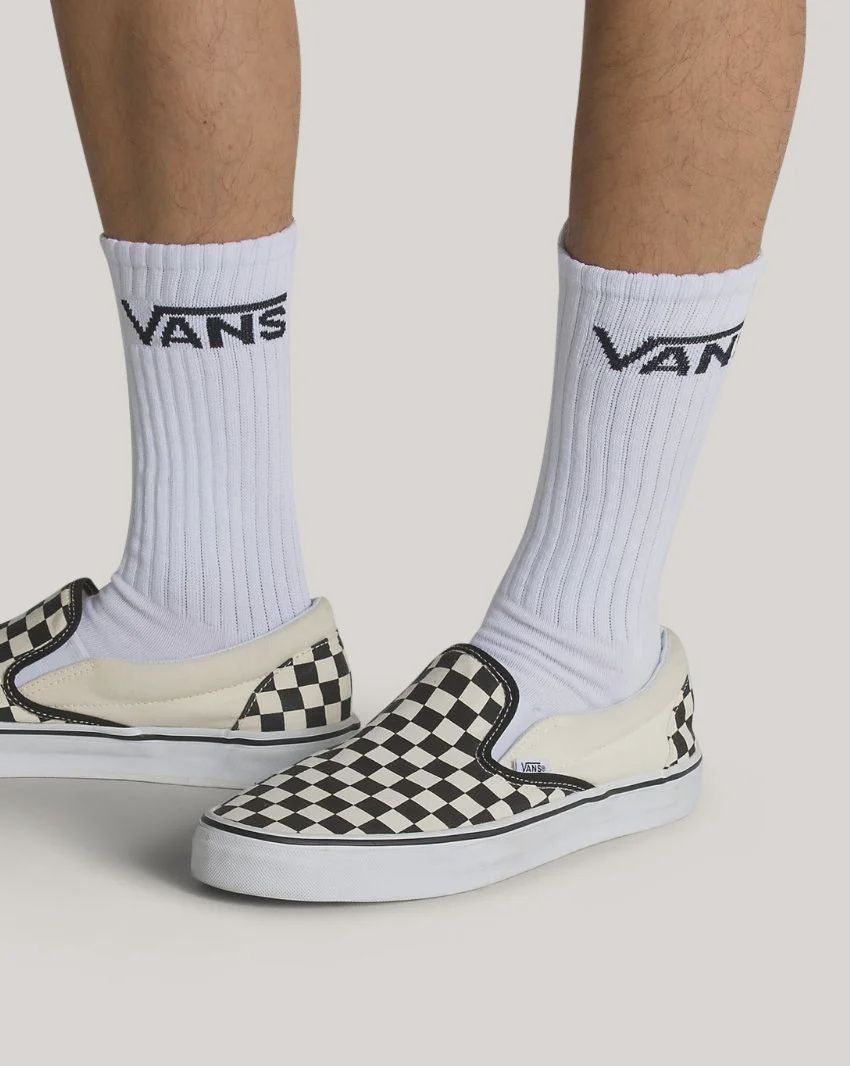 VANS CLASSIC CREW SOCKS 3 PACK - WHITE