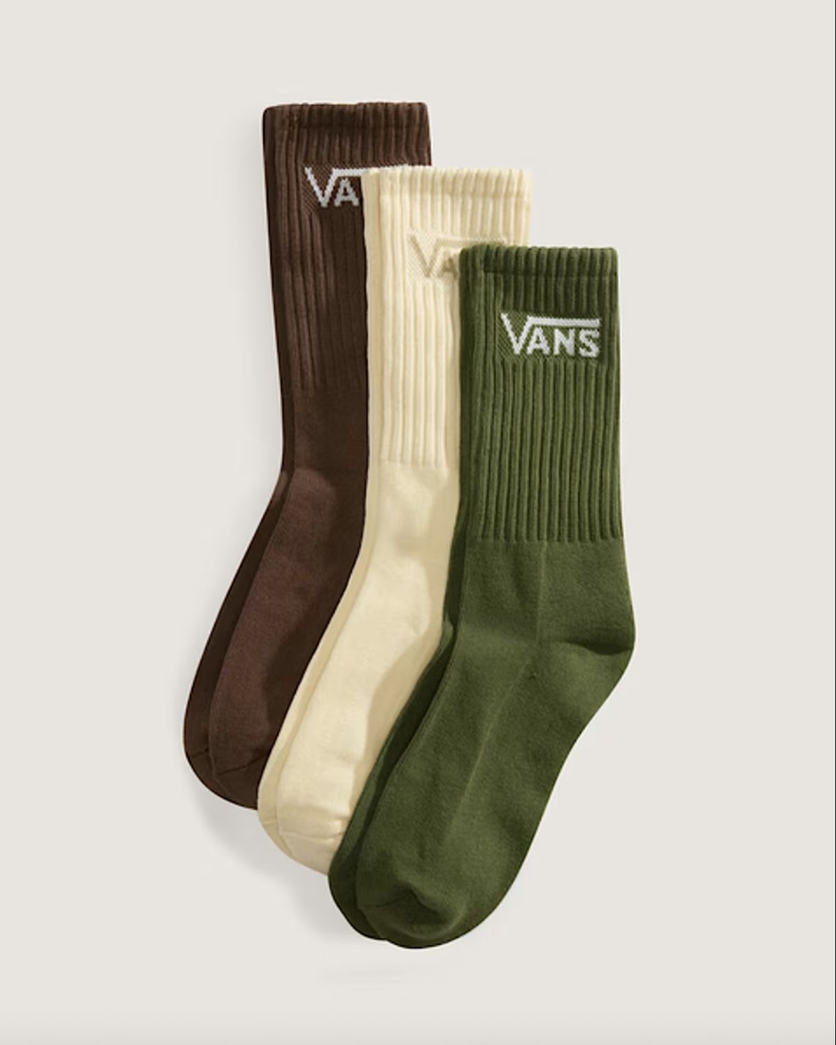VANS CLASSIC CREW SOCKS 3 PACK - GREEN BALSAM
