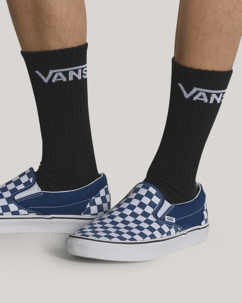 VANS CLASSIC CREW SOCKS 3 PACK - BLACK