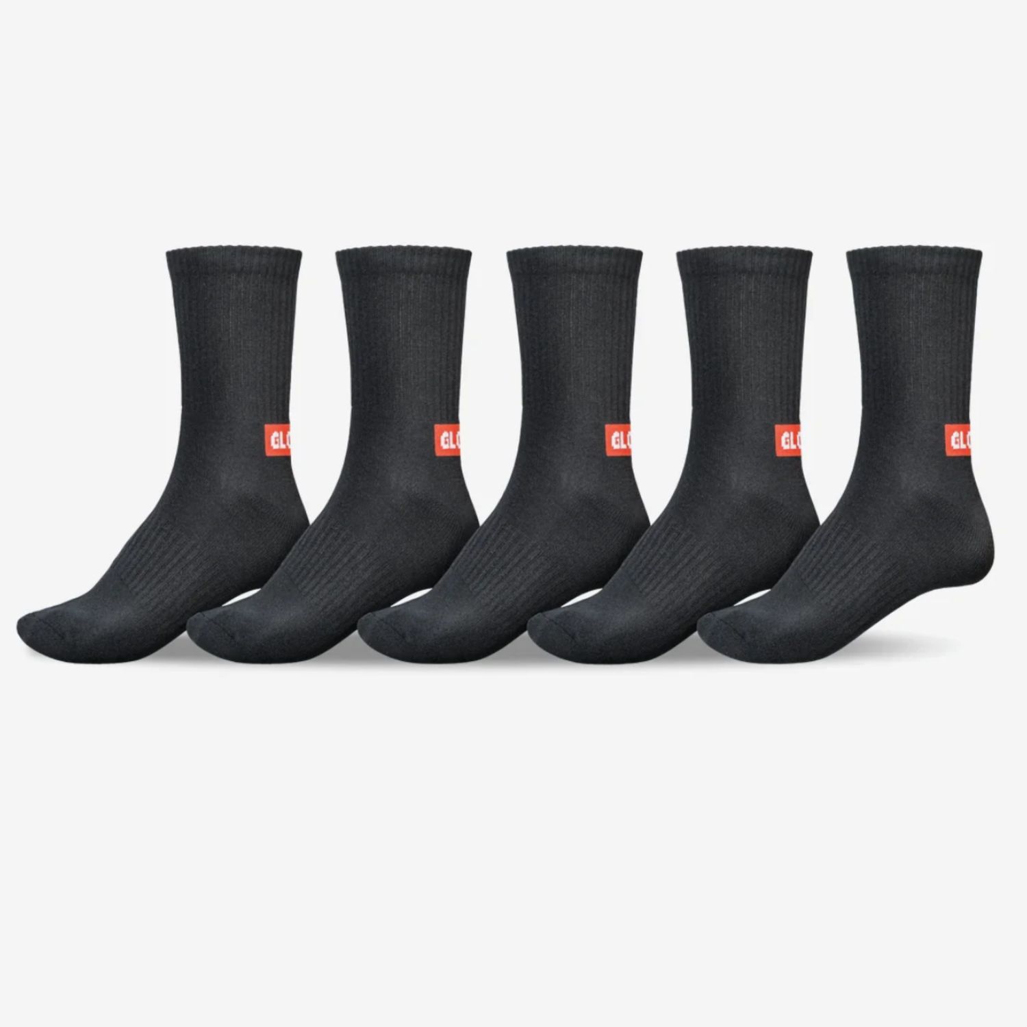 GLOBE MENS 7-11 MINIBAR CREW SOCK 5 PACK- BLACK