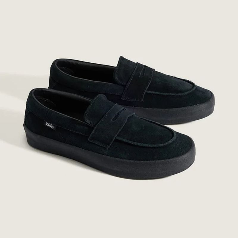 VANS MENS SKATE LOAFER SUEDE - BLACK/BLACK