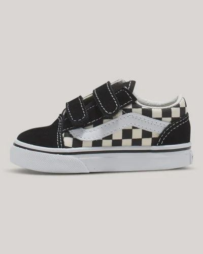 VANS TODDLER OLD SKOOL V (PRIMARY CHECK) - BLK/WHITE
