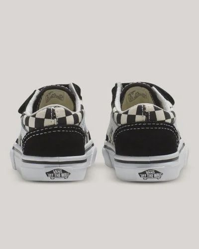 VANS TODDLER OLD SKOOL V (PRIMARY CHECK) - BLK/WHITE