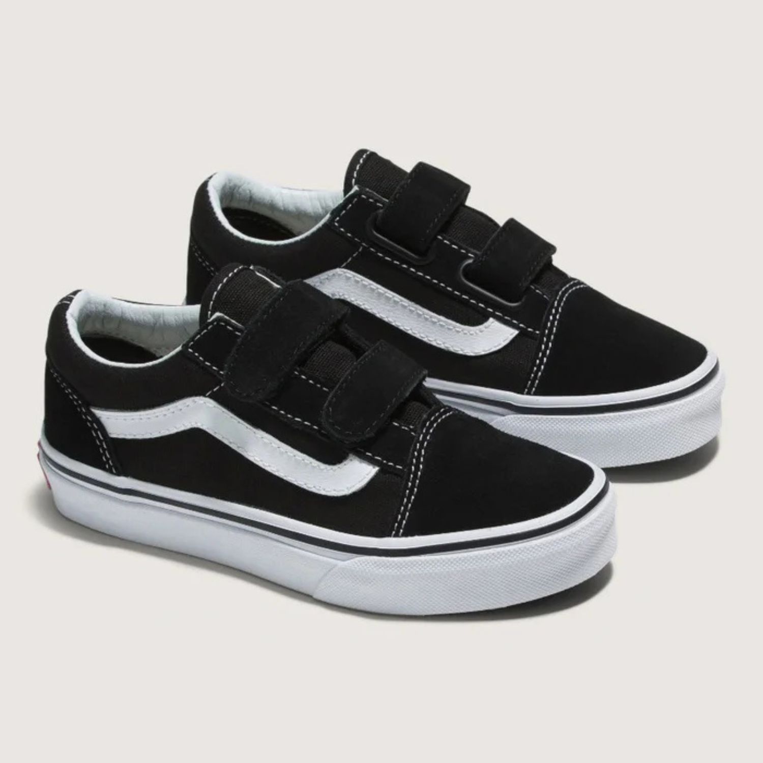 VANS YOUTH OLD SKOOL VELCRO - BLACK/TRUE WHITE