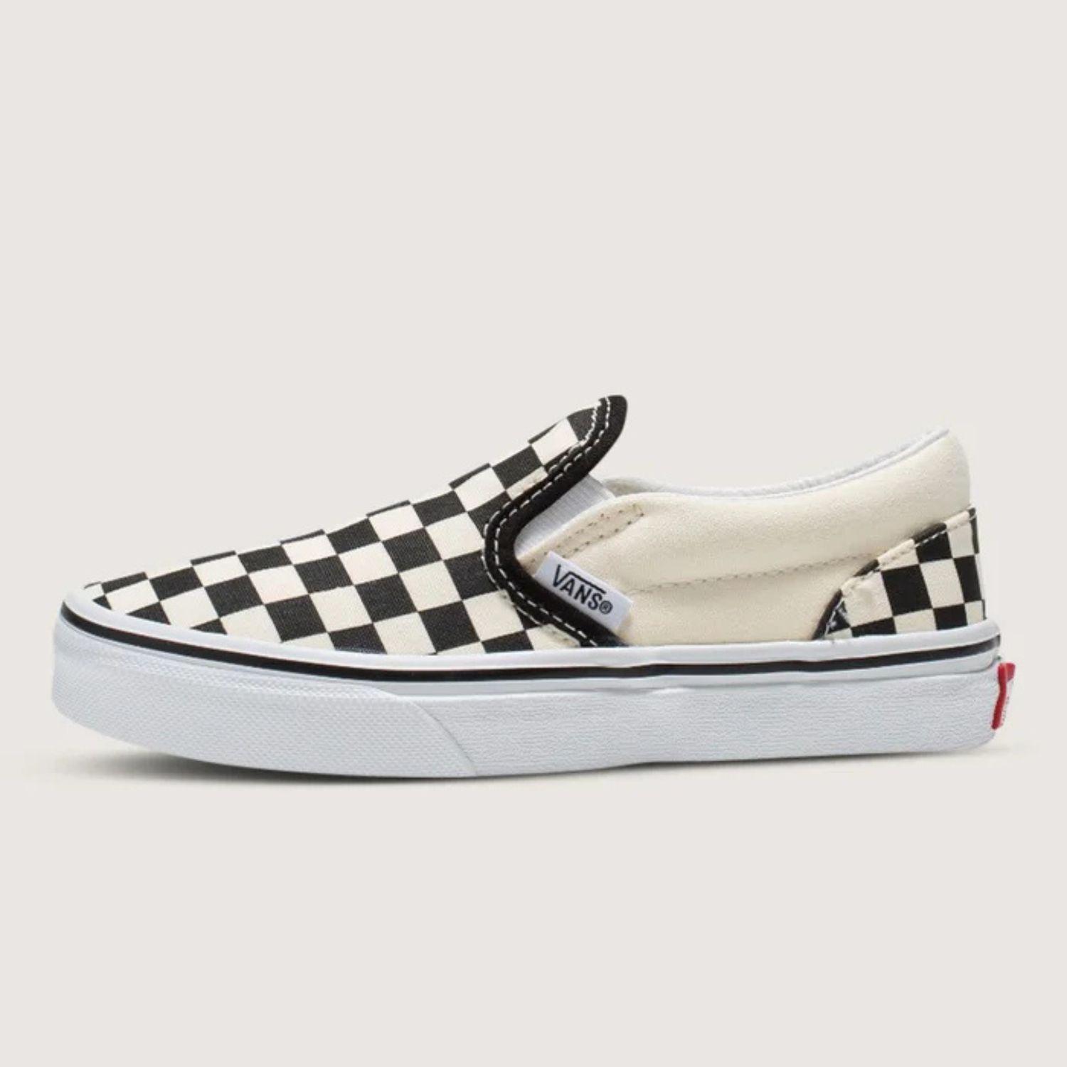 VANS YOUTH CLASSIC SLIP-ON (CHECKERBOARD) - BLACK/WHITE