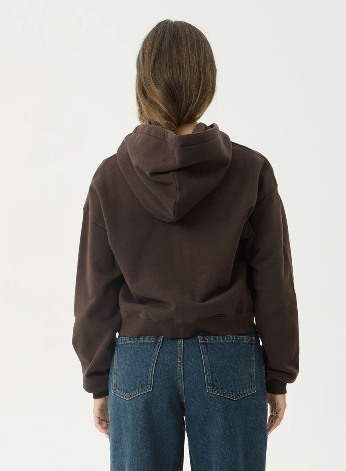 AFENDS WOMENS KOURT  ZIP HOOD - COFFEE