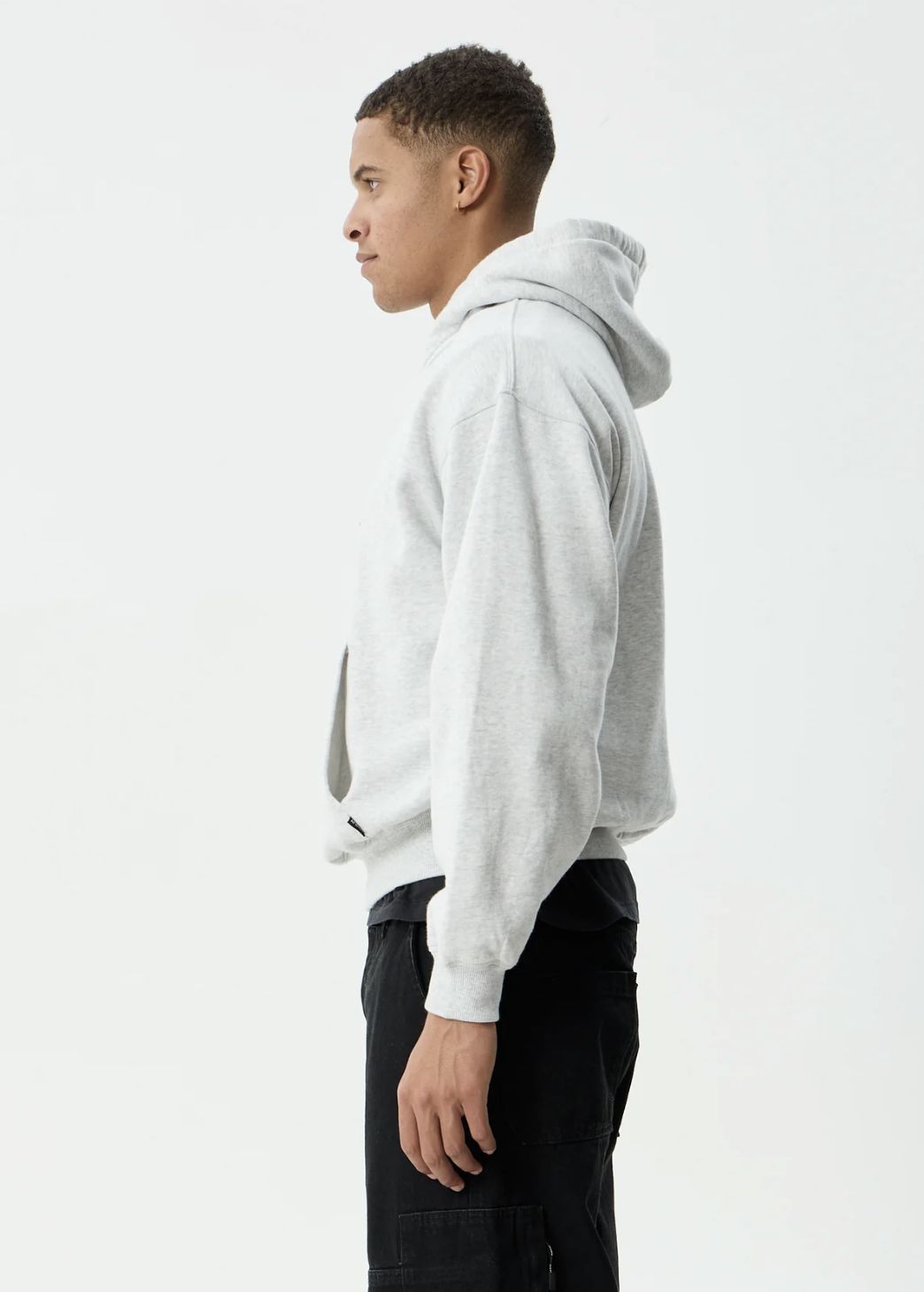 AFENDS MENS SUPPLY  PULL ON HOOD - GREY MARLE
