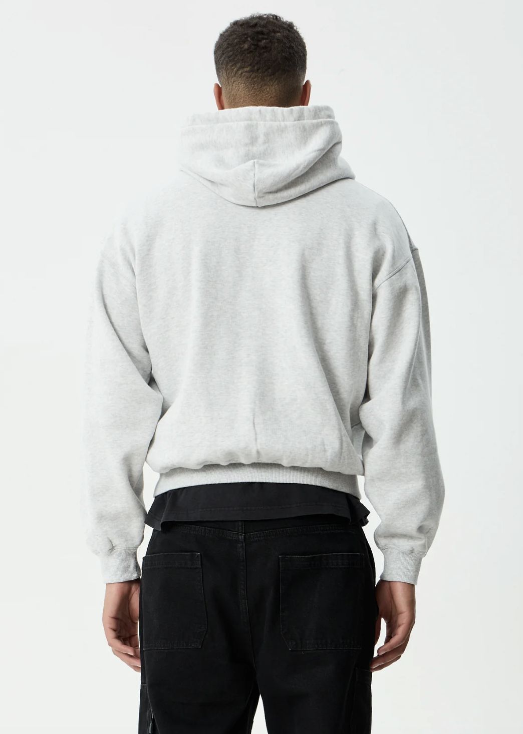 AFENDS MENS SUPPLY  PULL ON HOOD - GREY MARLE
