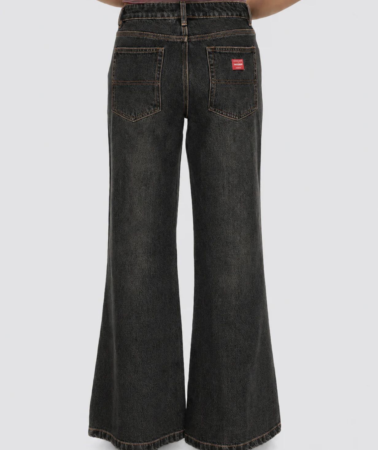 WORSHIP WOMENS DROPKICK FLARE JEAN - BLACK RINSE