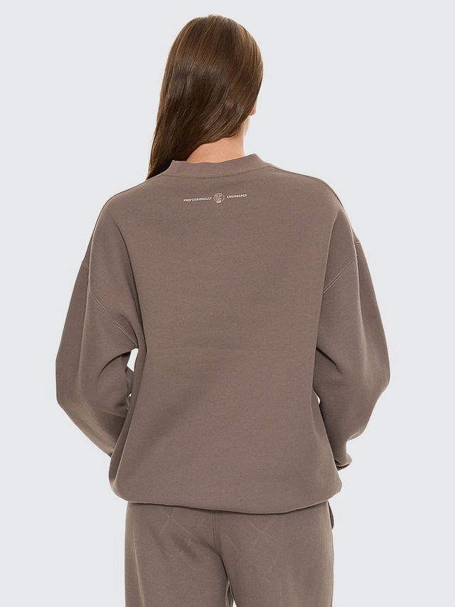 THRILLS WOMENS TAKE IT EASY SLOUCH CREW - CLAY SMOKE