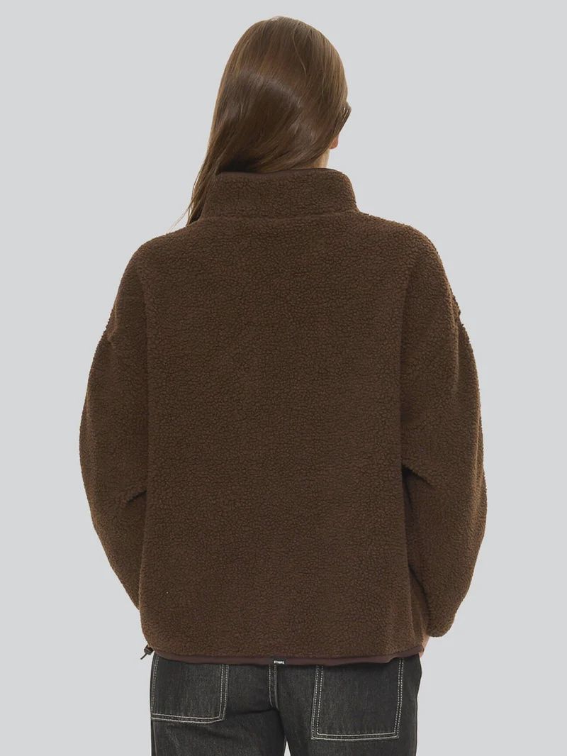 THRILLS WOMENS ALL STAR SHERPA FLEECE - BROWN