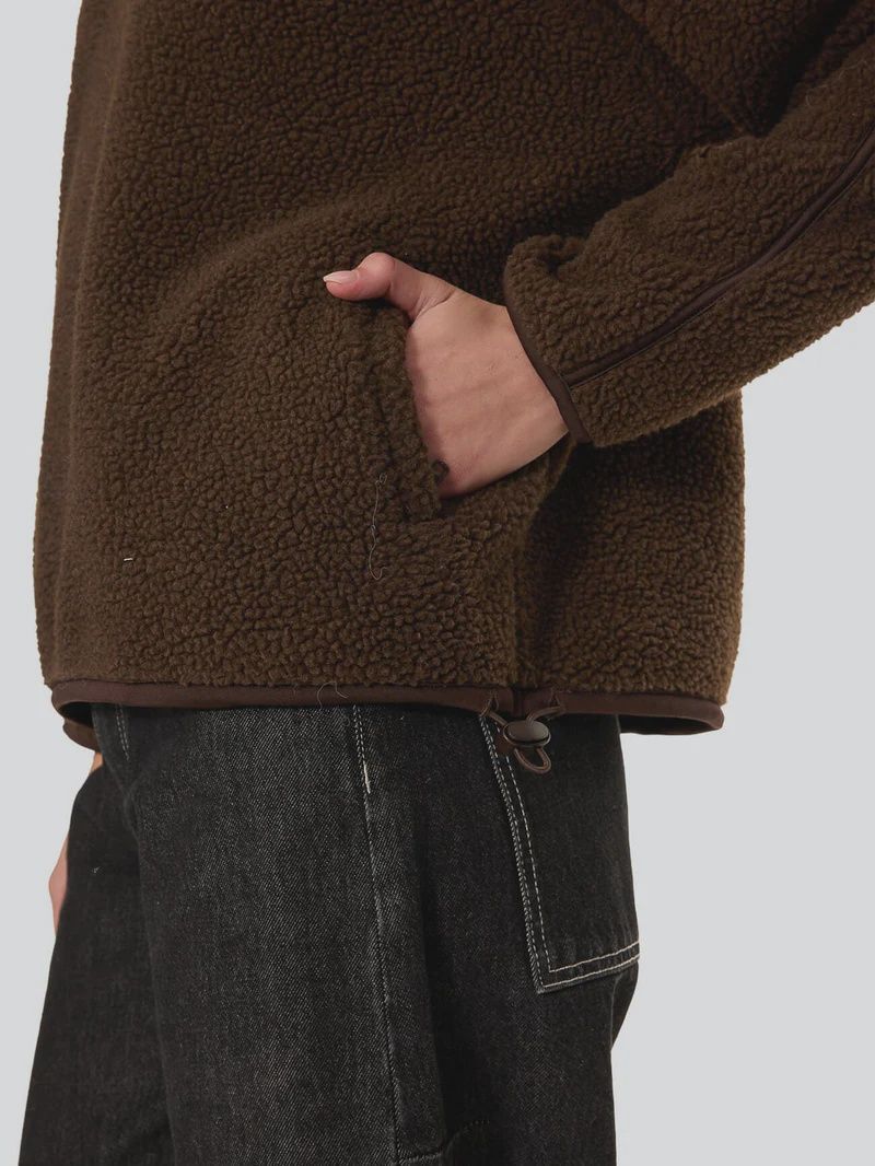 THRILLS WOMENS ALL STAR SHERPA FLEECE - BROWN