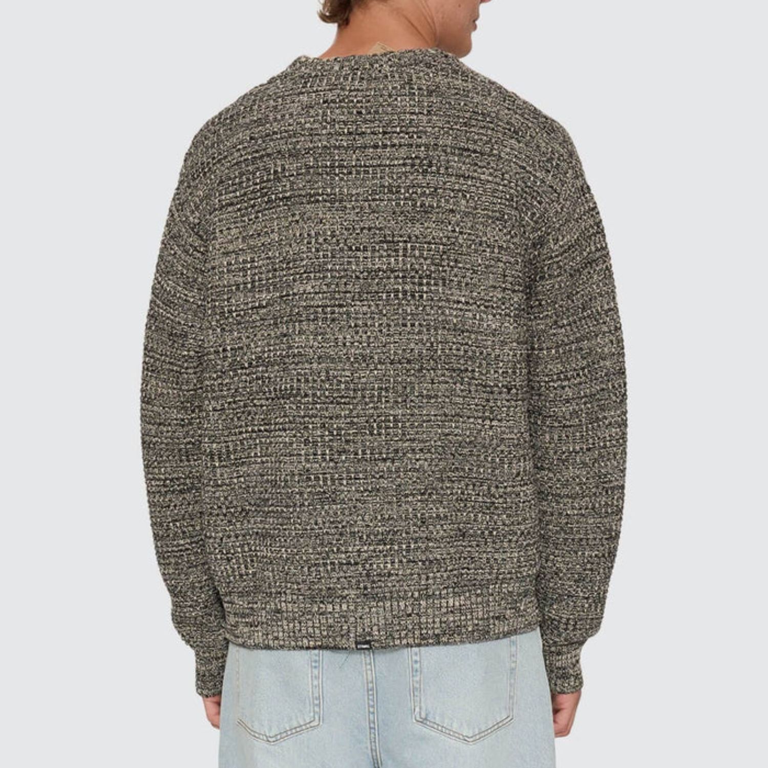 THRILLS MENS THRILLS UNION BOX CROP CREW KNIT - CARBON MARLE
