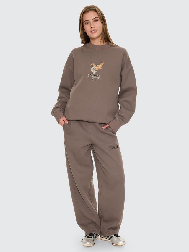THRILLS WOMENS TAKE IT EASY TRACK PANT - CLAY SMOKE