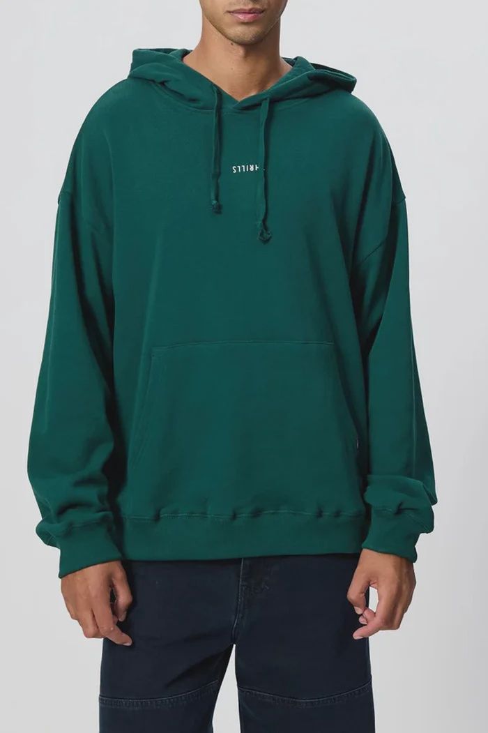 THRILLS MENS MINIMAL THRILLS SLOUCH PULL ON HOOD - VARSITY GREEN