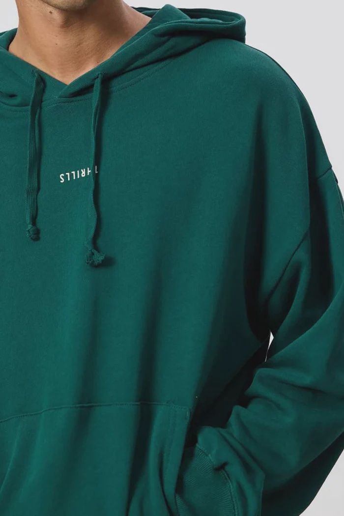 THRILLS MENS MINIMAL THRILLS SLOUCH PULL ON HOOD - VARSITY GREEN