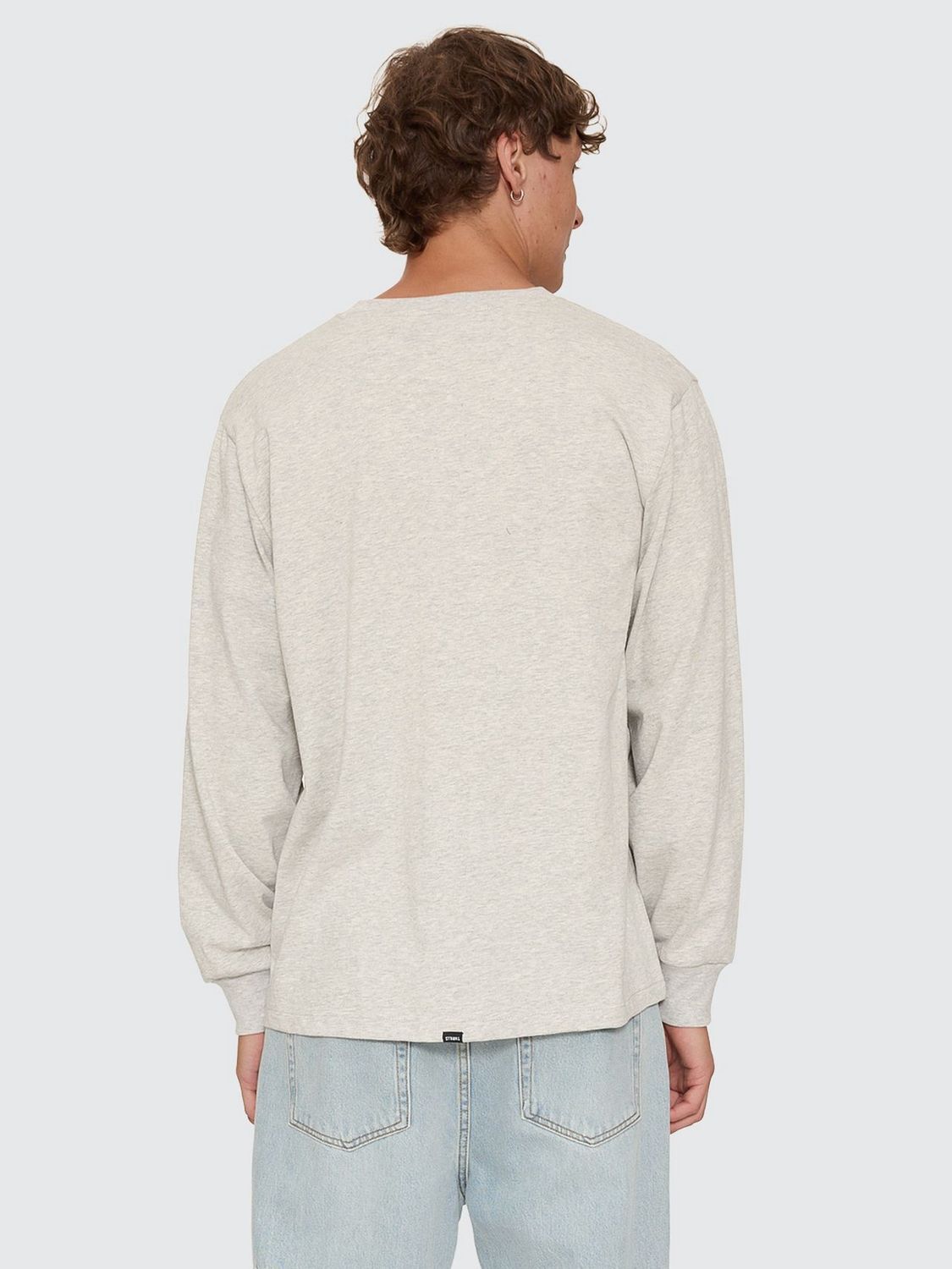 THRILLS MENS THRILLS WORKWEAR EMBRO LONG SLEEVE MERCH TEE - SNOW MARLE