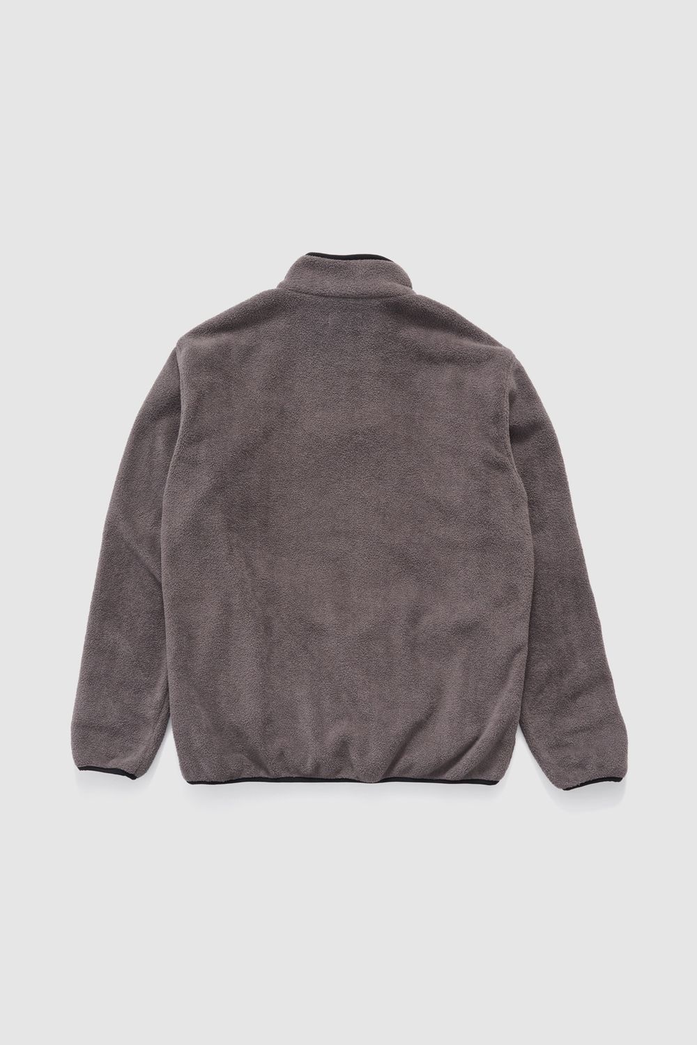 XLARGE MENS STRIPE POLAR FLEECE 1/4  ZIP - MOCHA