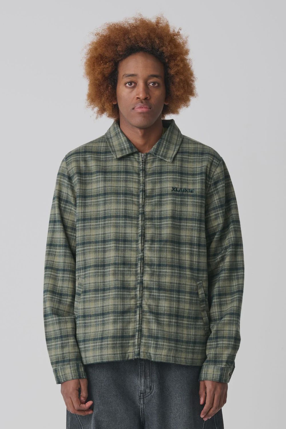 XLARGE MENS ITALIC ZIP SHIRT - MAYFLY