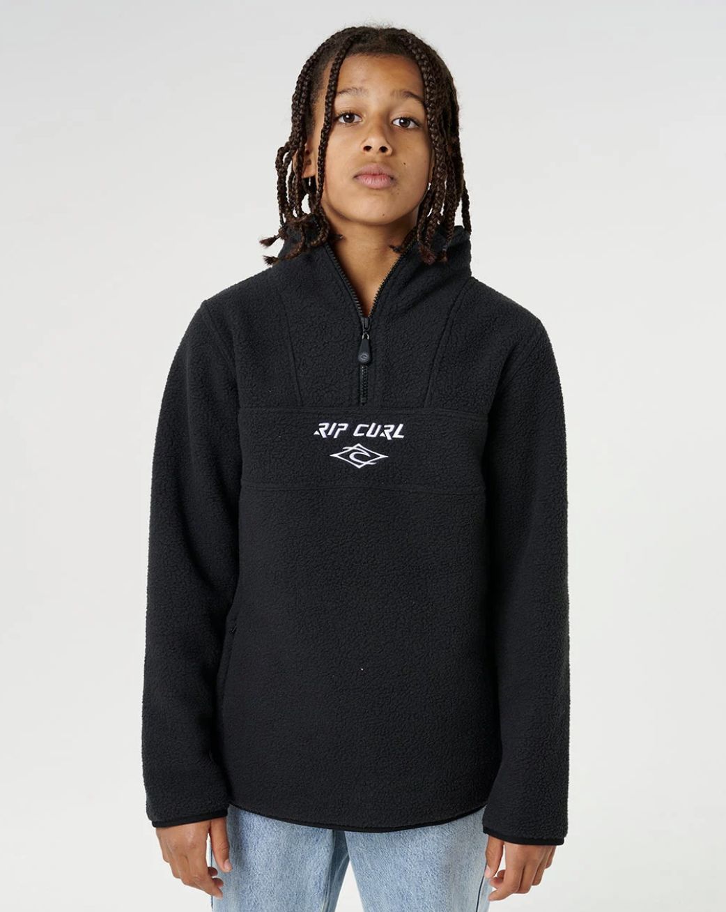 RIPCURL TEEN BOYS BELLS POLAR FLEECE - BLACK