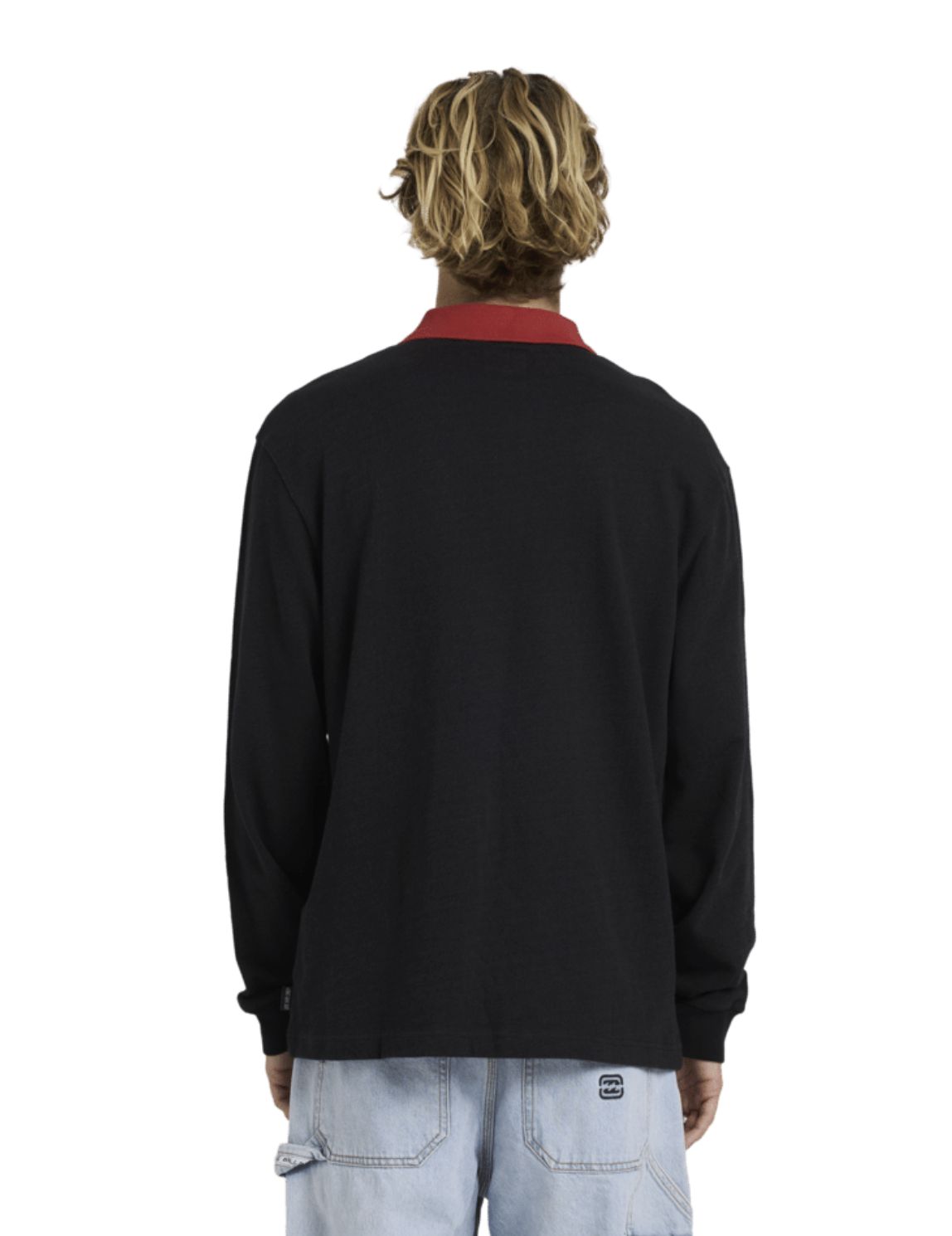 BILLABONG MENS OTIS LS RUGBY JUMPER - BLACK