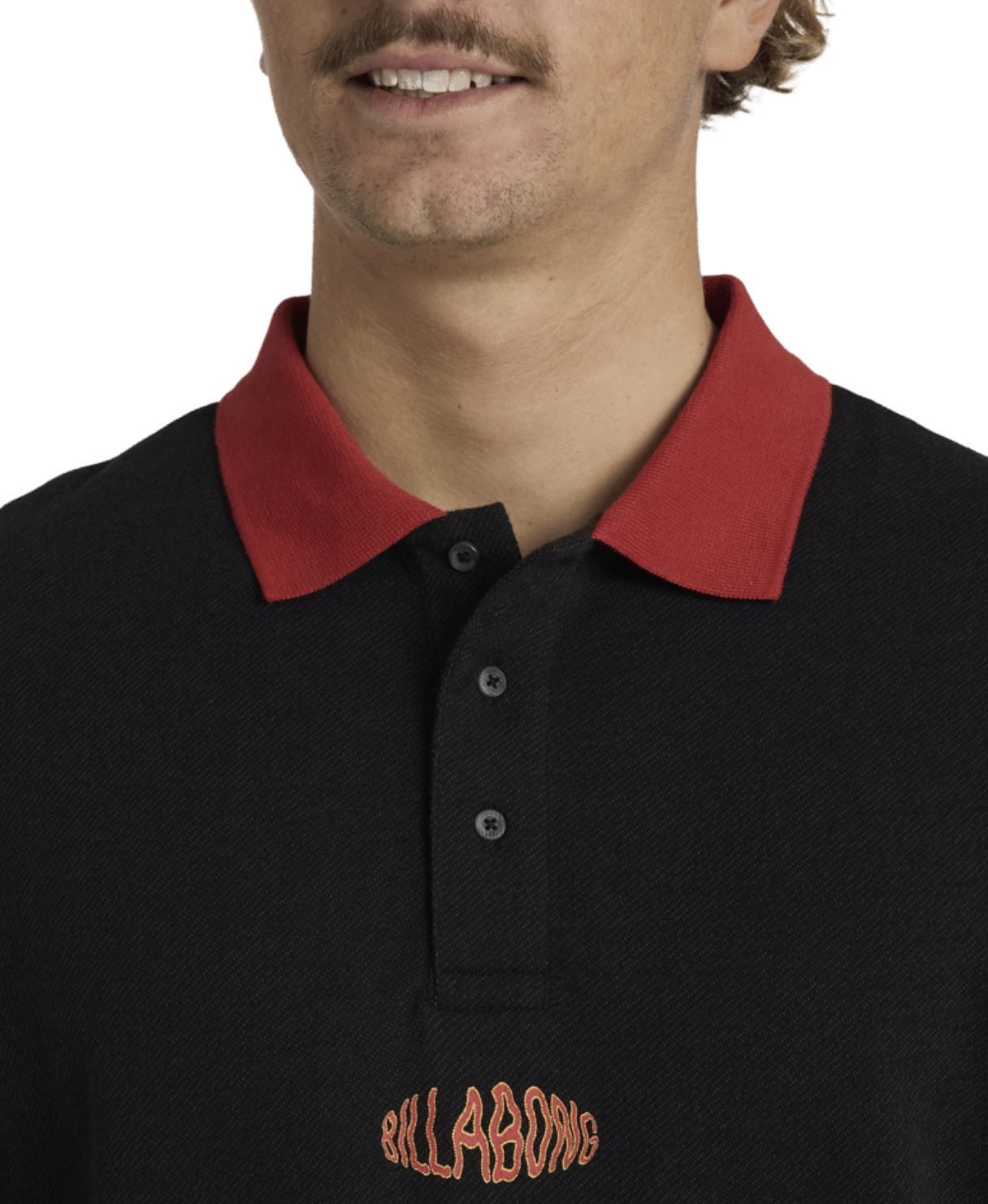 BILLABONG MENS OTIS LS RUGBY JUMPER - BLACK
