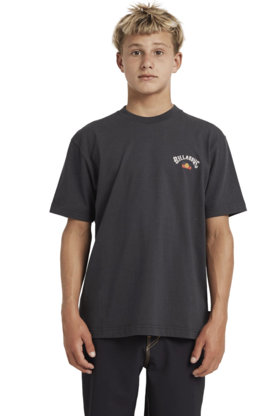 BILLABONG TEEN BOYS OTIS FLAG ARCH SS TEE - CHARCOAL