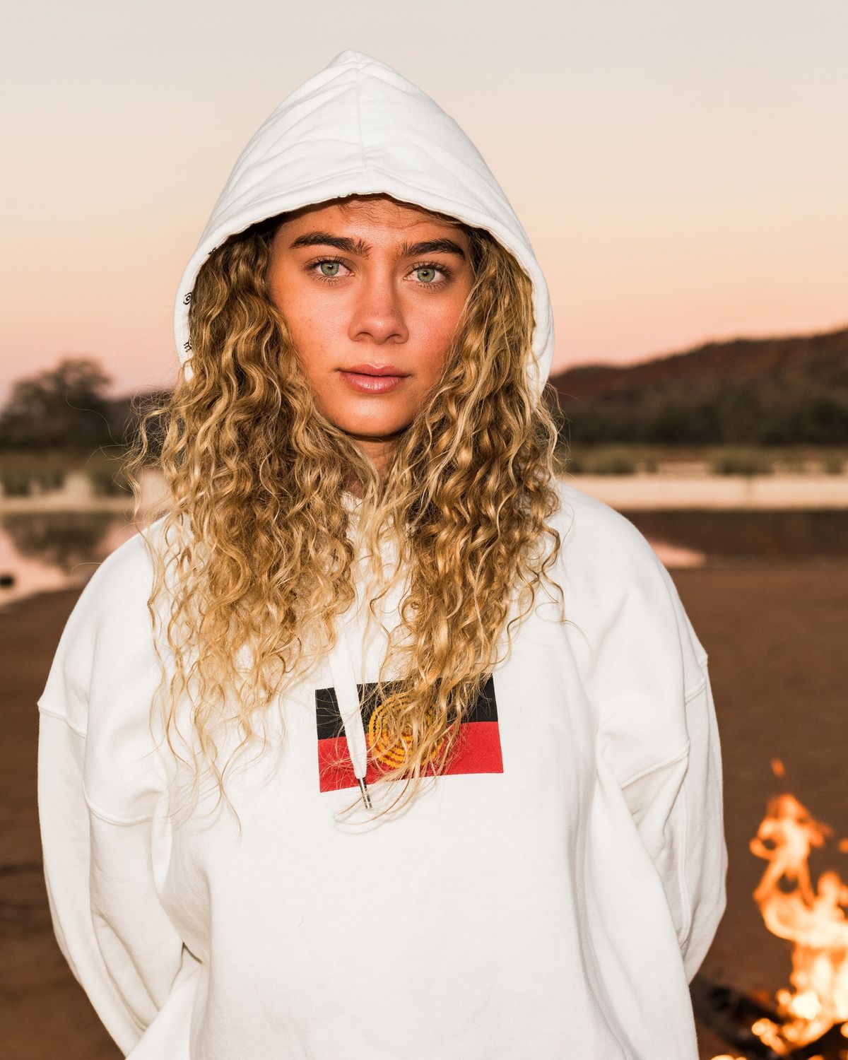 BILLABONG WOMENS OTIS FLAG POP HOOD - SALT CRYSTAL