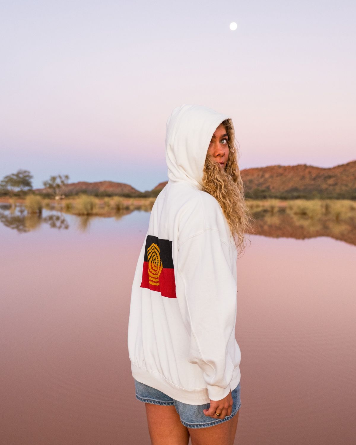 BILLABONG WOMENS OTIS FLAG POP HOOD - SALT CRYSTAL