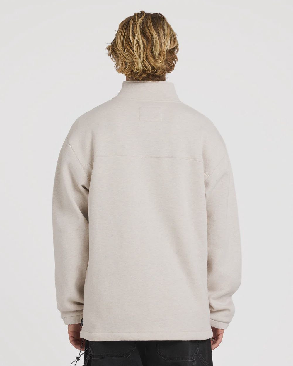 BILLABONG MENS OTIS KING PRAWN PULLOVER FLEECE - LIGHT GREY HEATHER
