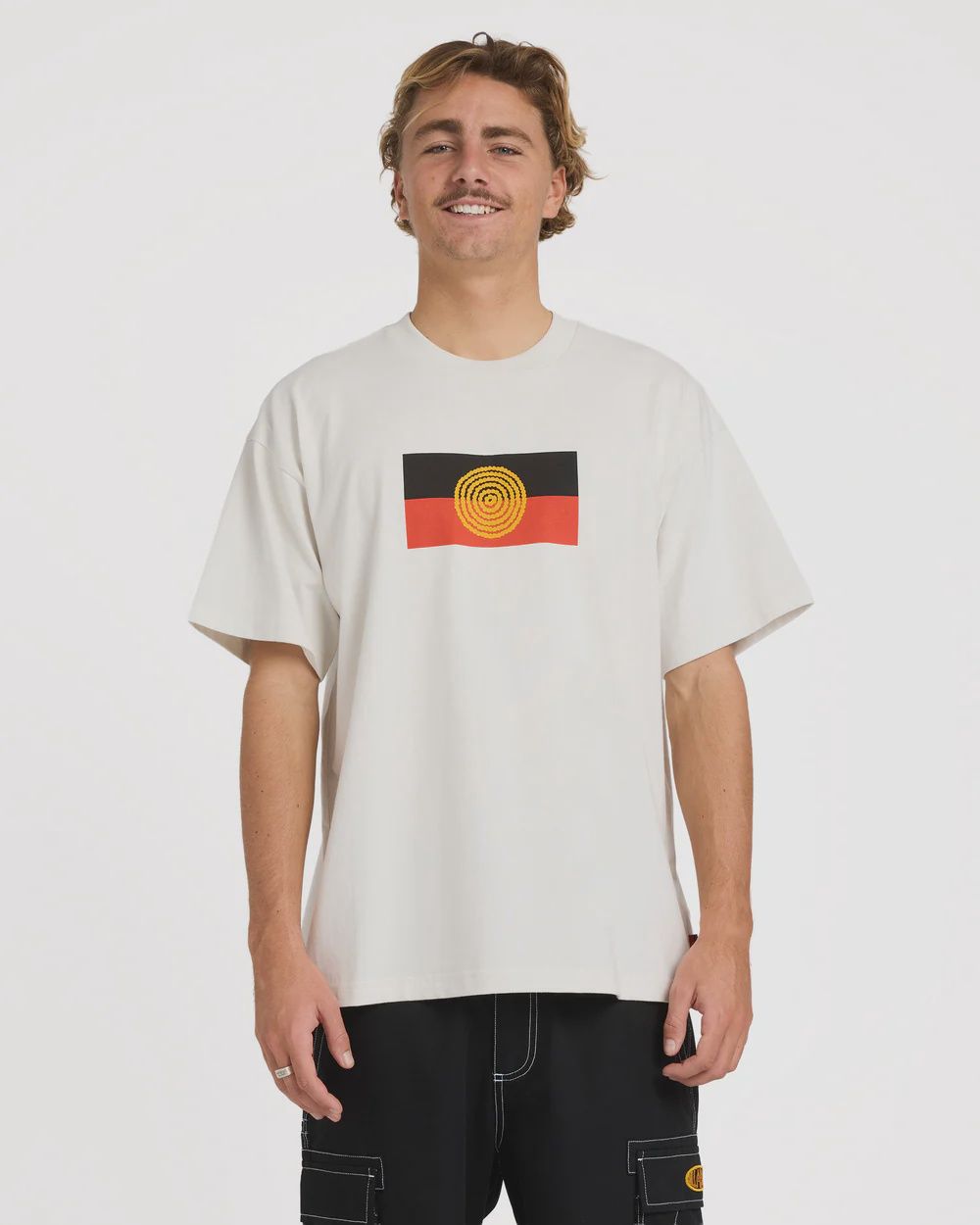 BILLABONG MENS OTIS FLAG SS TEE - OFF WHITE
