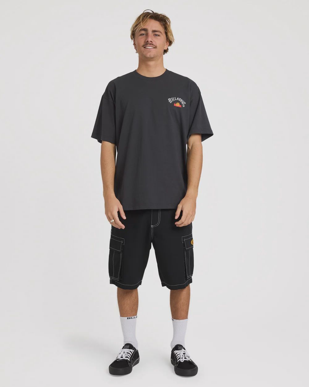 BILLABONG MENS OTIS FLAG ARCH SS TEE - CHARCOAL