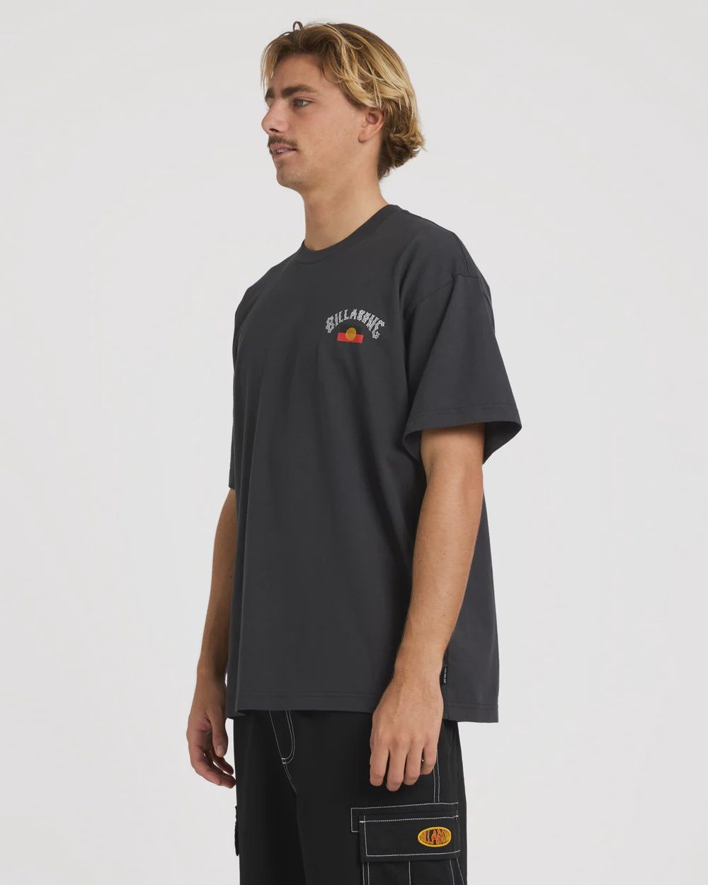 BILLABONG MENS OTIS FLAG ARCH SS TEE - CHARCOAL