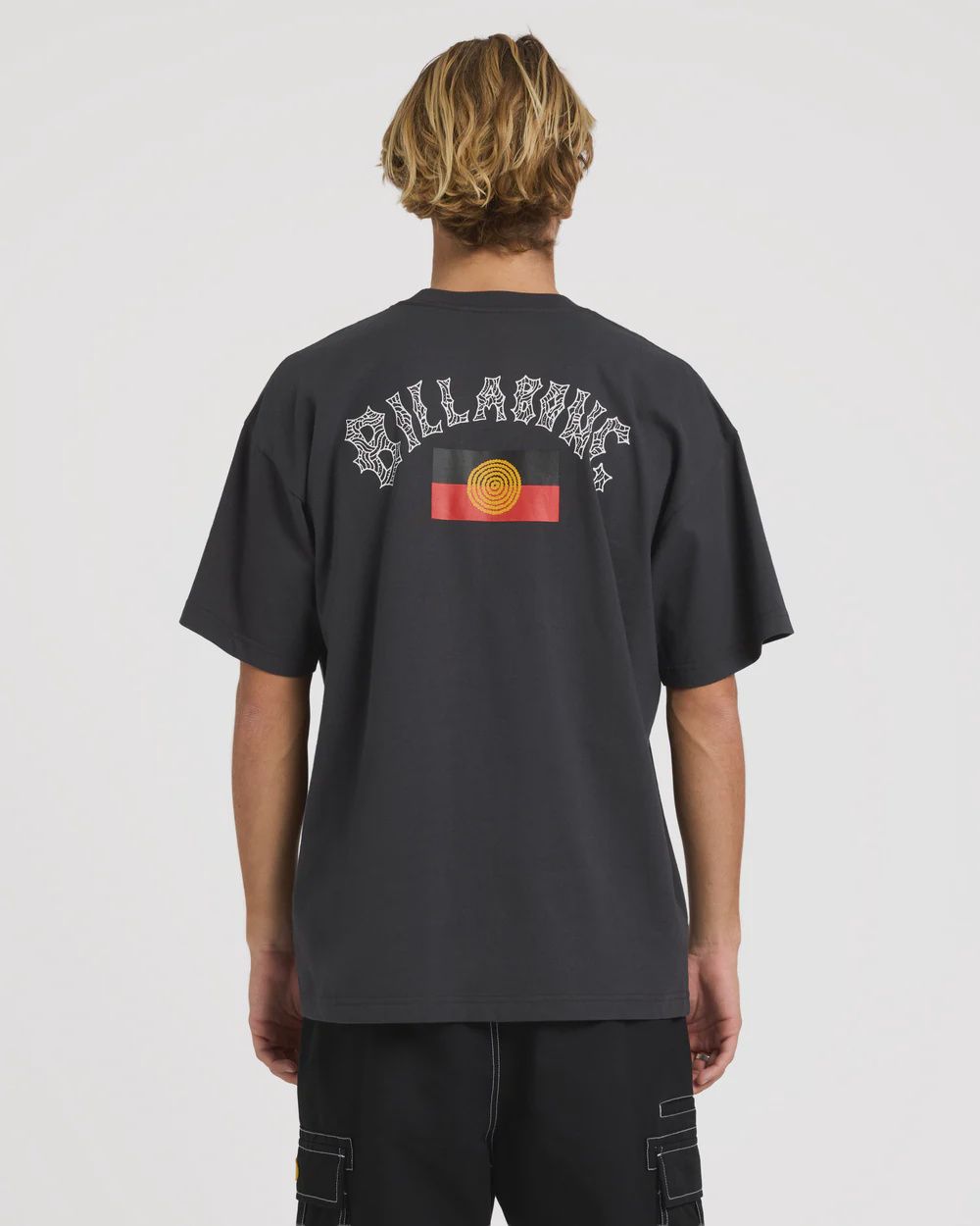 BILLABONG MENS OTIS FLAG ARCH SS TEE - CHARCOAL