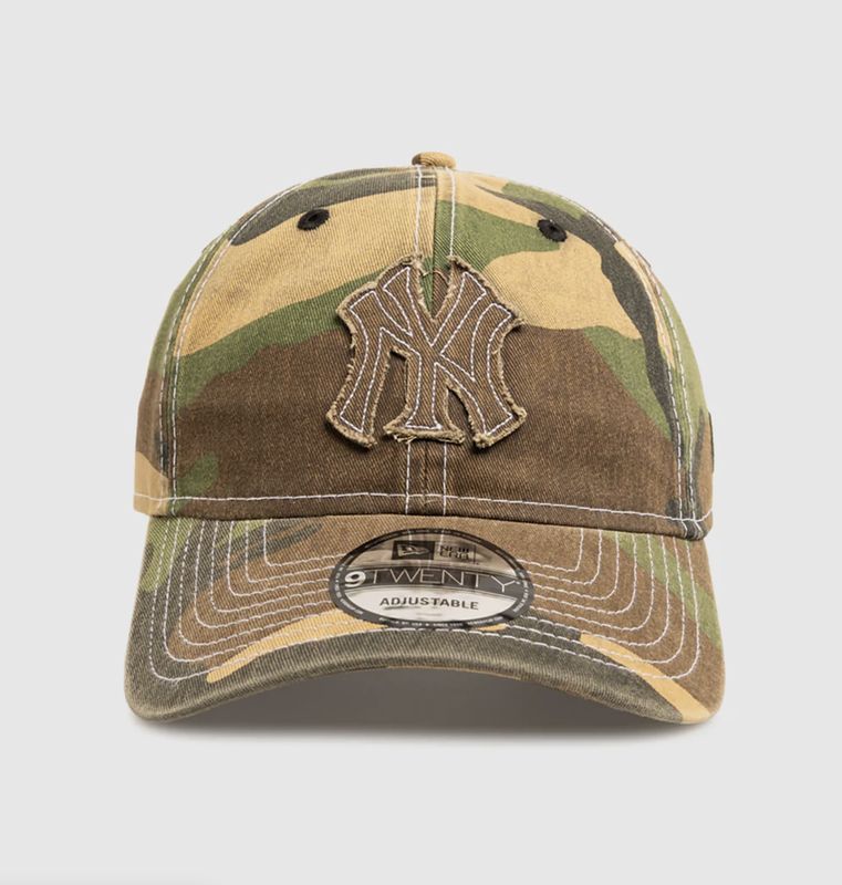 NEW ERA 9TWENTY NY YANKEES MLB CAP - FRAYED WOODLAND