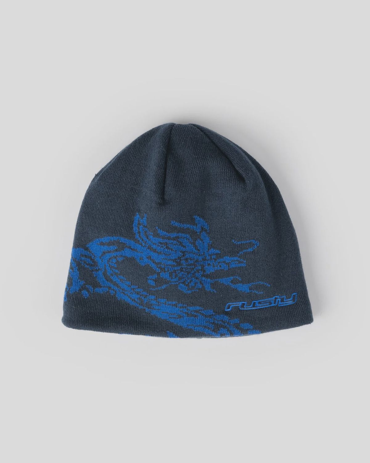 RUSTY MENS SPYRO SKULL BEANIE - NAVY BLUE
