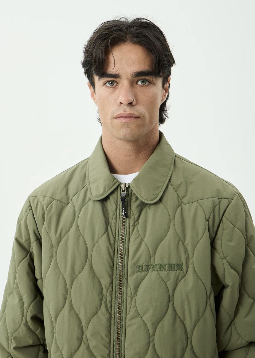 AFENDS MENS MELLROSS - BOMBER JACKET - MILITARY