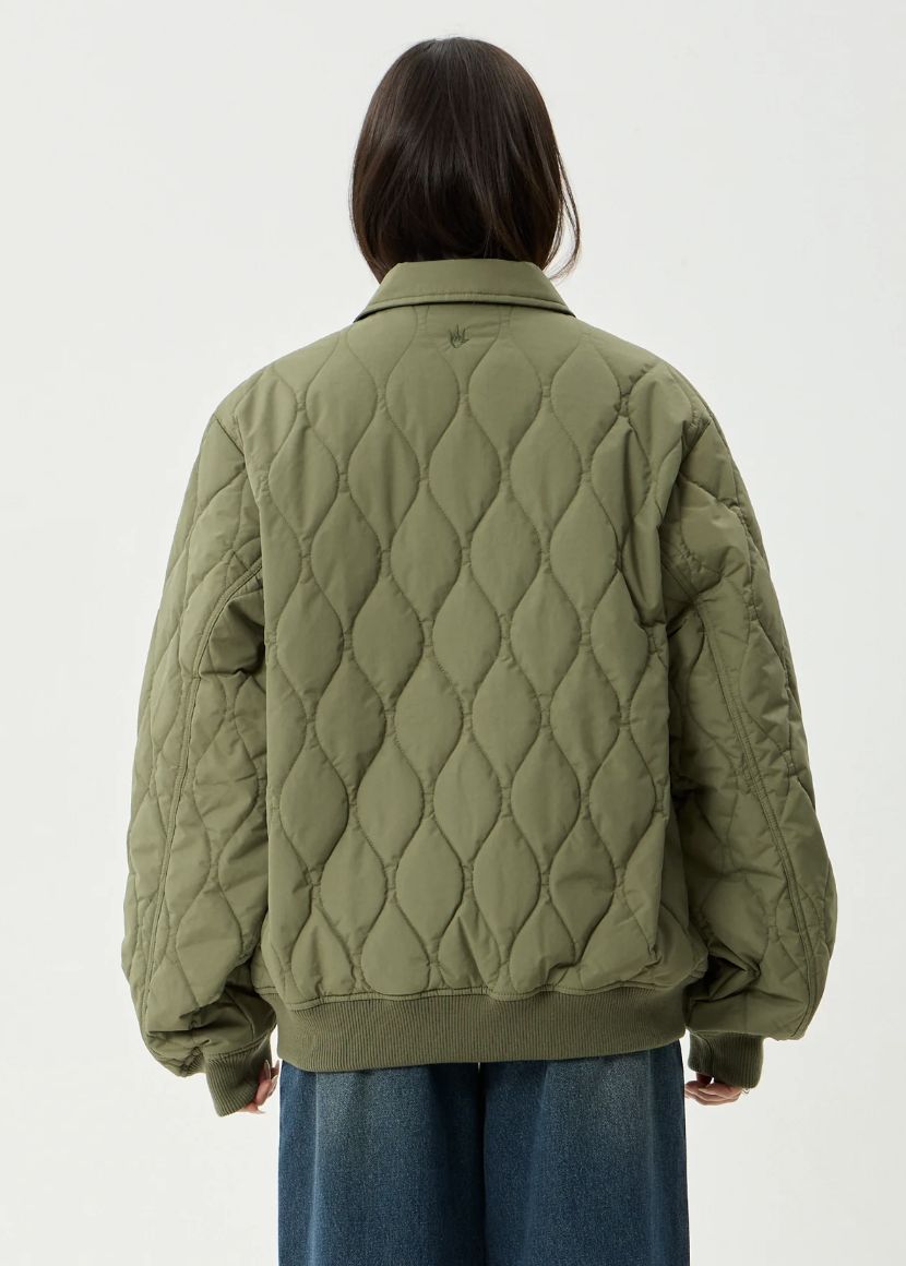AFENDS MENS MELLROSS - BOMBER JACKET - MILITARY