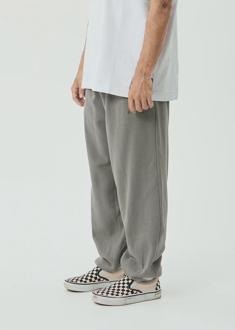 AFENDS MENS GENESIS - TRACK PANT - WASHED SYCAMORE