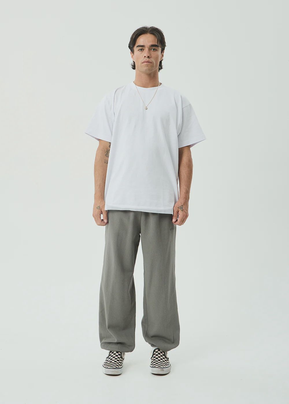 AFENDS MENS GENESIS - TRACK PANT - WASHED SYCAMORE