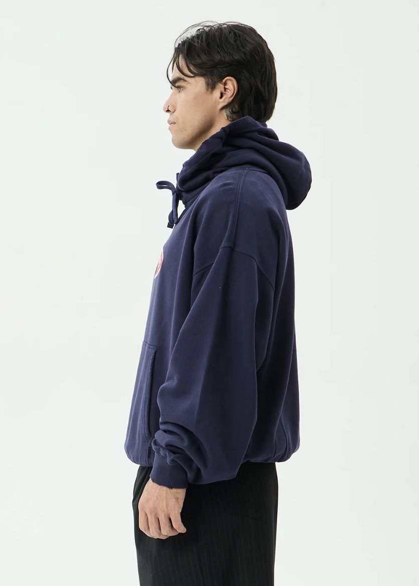 AFENDS MENS SUPPLY - PULL ON HOOD - WASHED DEEP SEA