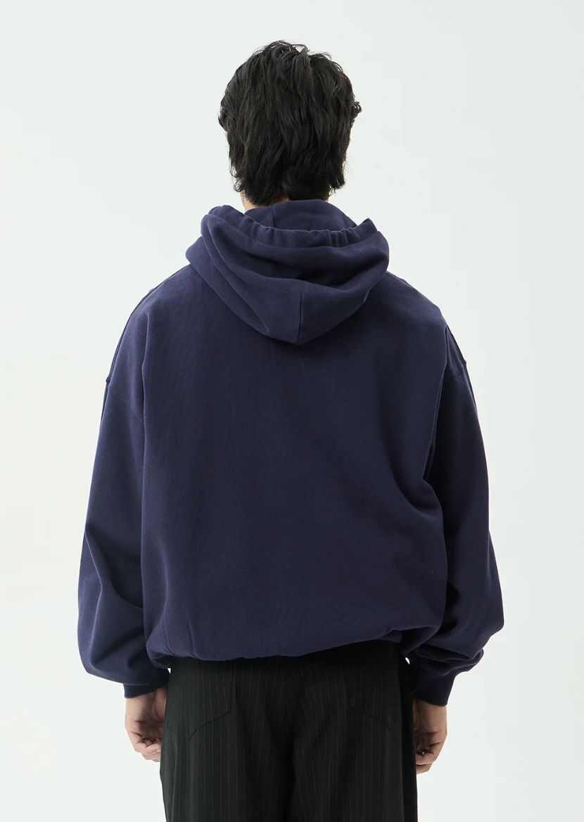 AFENDS MENS SUPPLY - PULL ON HOOD - WASHED DEEP SEA
