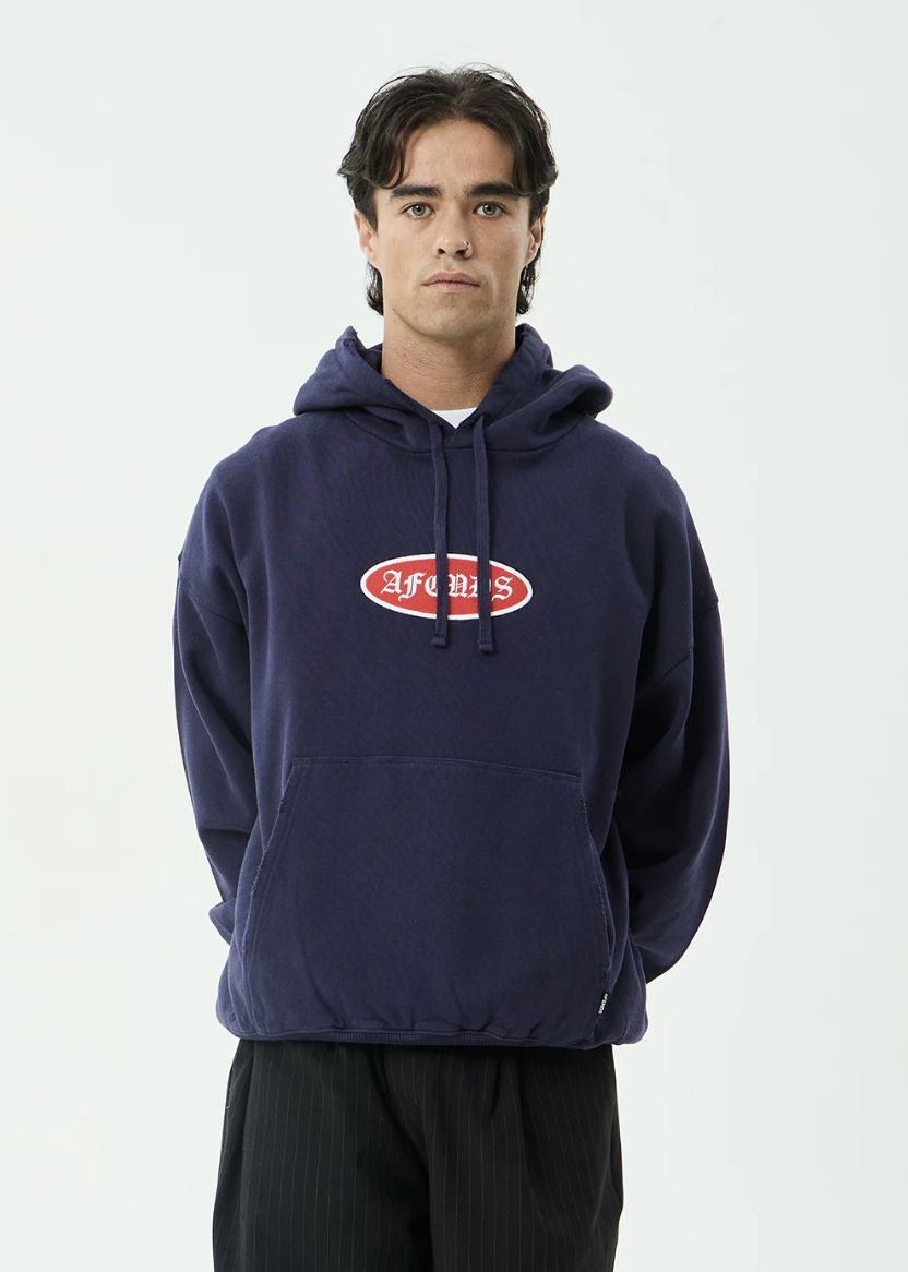 AFENDS MENS SUPPLY - PULL ON HOOD - WASHED DEEP SEA
