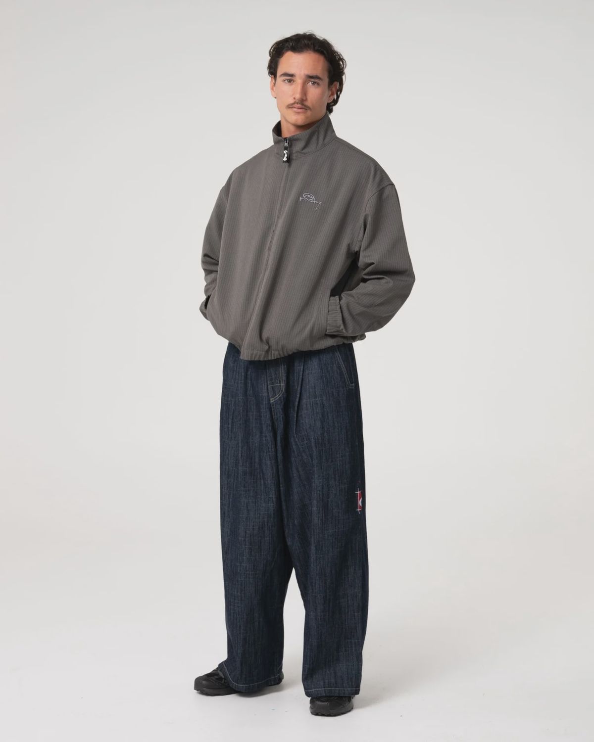 RUSTY MENS KETTER BOMBER JACKET - COAL