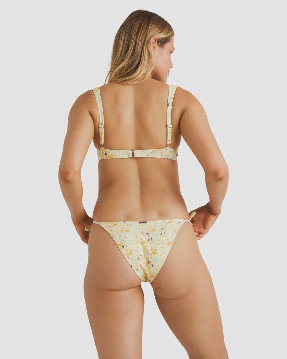 BILLABONG WOMENS MELLOW DAYS TIE SIDE HIKE SWIM PANT - YELLOW