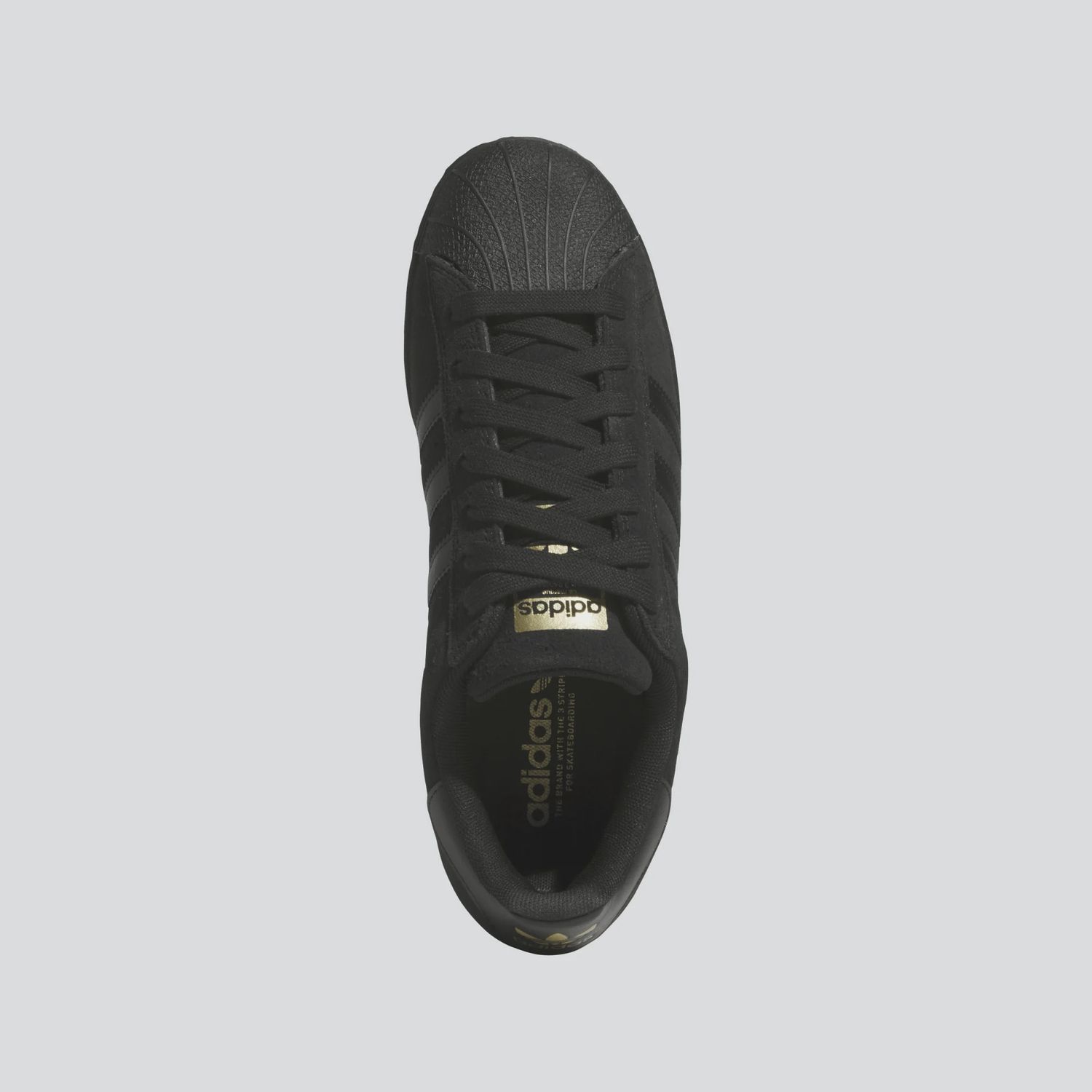ADIDAS UNISEX SUPERSTAR ADV - BLACK/BLACK/GOLD METALLIC