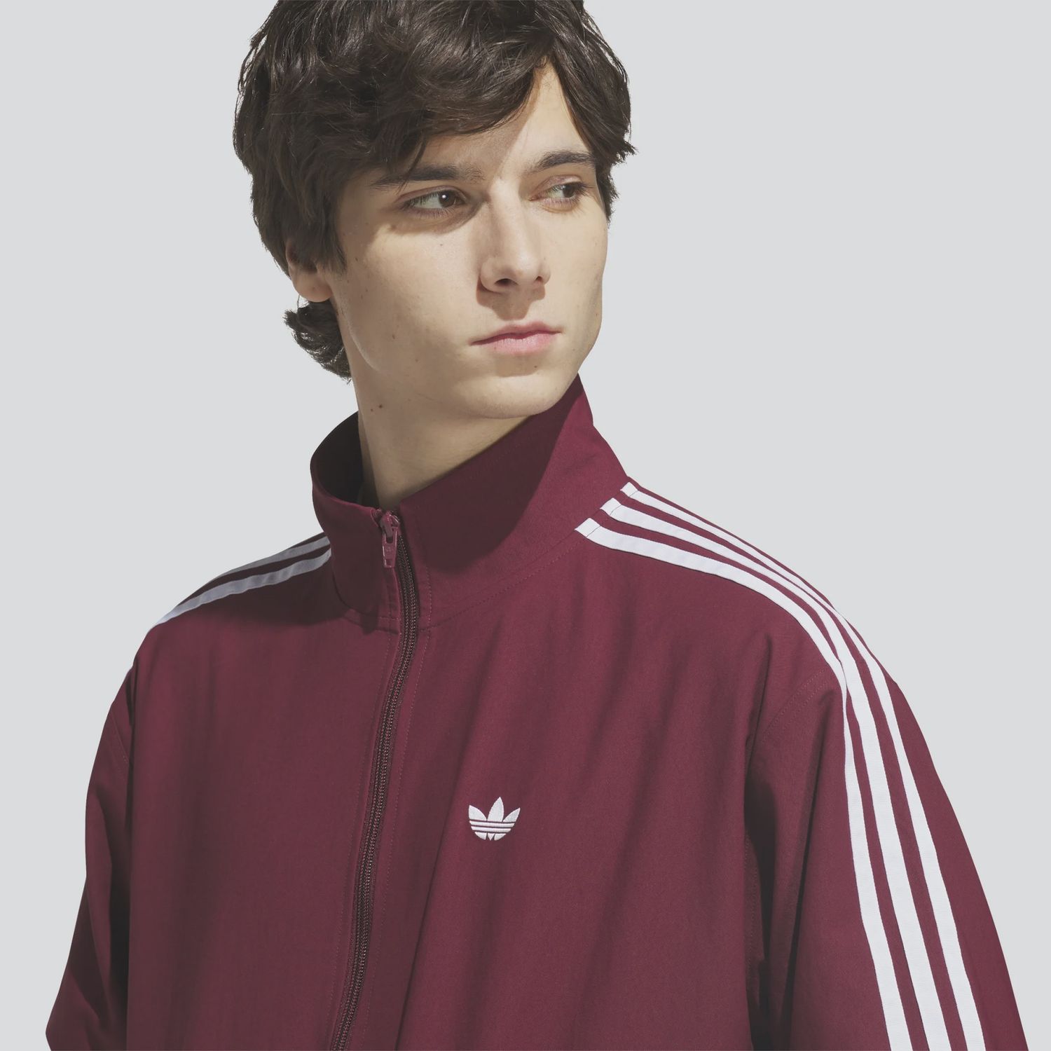 ADIDAS UNISEX SUPERFIRE TRACK JACKET - SHADOW RED/WHITE