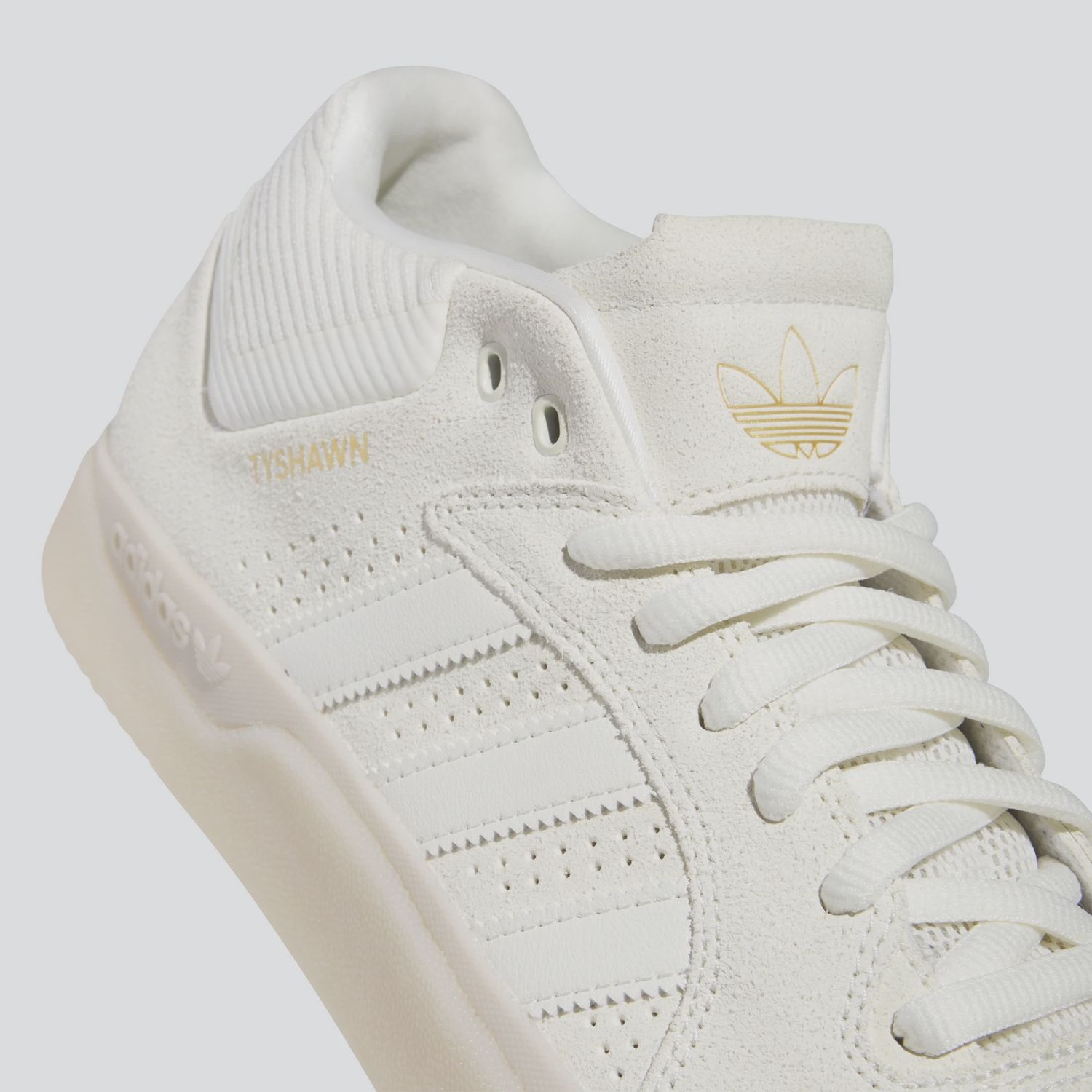 ADIDAS MENS TYSHAWN - OFF WHITE/OFF WHITE/GOLD METALLIC