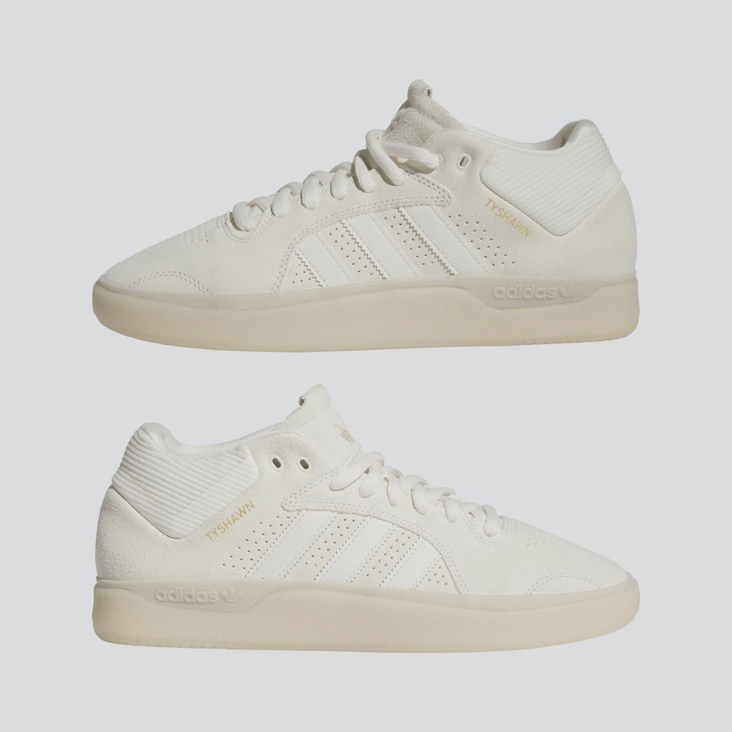 ADIDAS MENS TYSHAWN - OFF WHITE/OFF WHITE/GOLD METALLIC