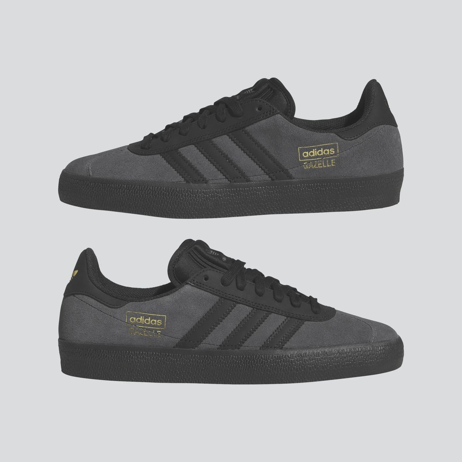 ADIDAS UNISEX GAZELLE ADV - GREY SIX/BLACK/GOLD METALLIC